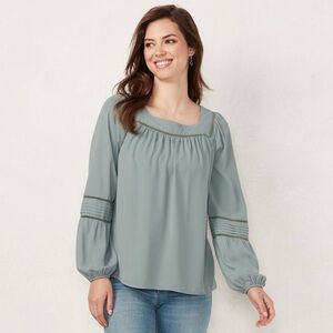 LC LAUREN CONRAD 💚 Peasant Top